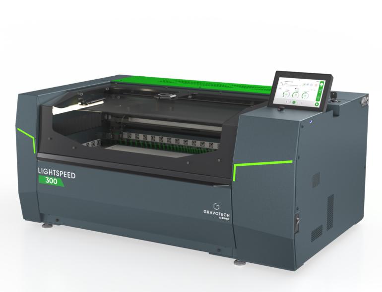 LightSpeed 300 - New generation medium CO2 laser engraving and cutting machine by Gravotech, available from SOFRAY EMS in Dubai UAE